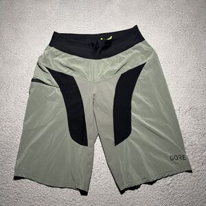 Gore Shorts Mens Large C5 Trail Cycling Bike Gray Stretch Lightweight Pockets